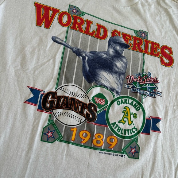 Vintage 1989 SF Giants/Oakland A’s Tshirt - Picture 2 of 6